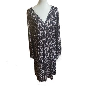 New long sleeve Leopard print dress size 3x